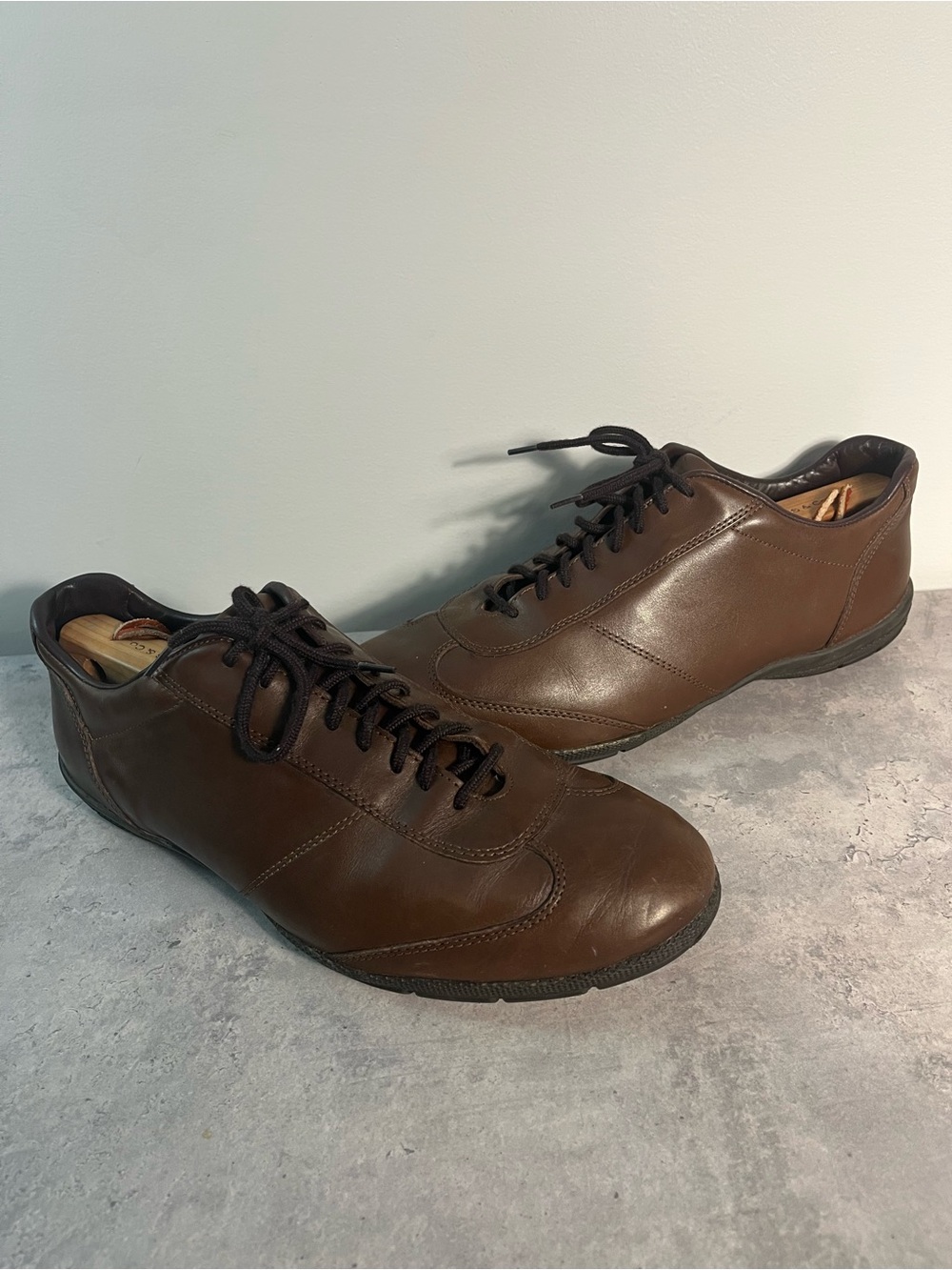 Allen Edmond Mitchell Brown Leather Lace Up Casual Shoes Men’s 10.5